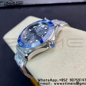 OMEGA Seamaster Diver 2018 300M VSF Best Edition Blue Ceramic Gray Dial on SS Bracelet A8800 - Super Clone Watch | 1:1 Best Version