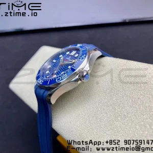 OMEGA Seamaster Diver 300M VSF 1:1 Best Edition Blue Ceramic Blue Dial on Blue Rubber Strap A8800 V2 - Super Clone Watch | 1:1 Best Version