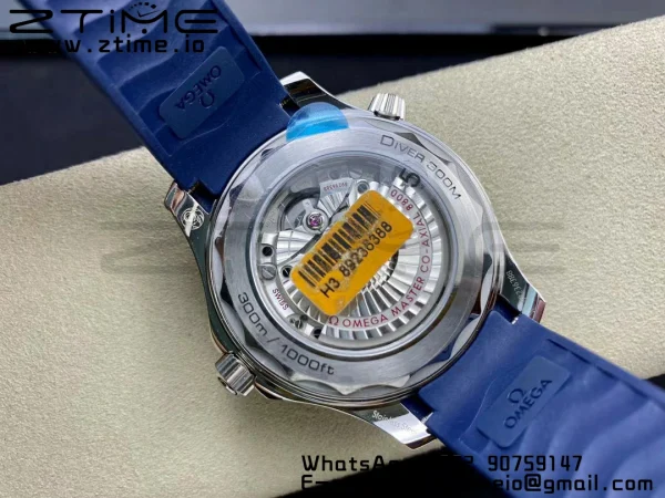 OMEGA Seamaster Diver 300M VSF 1:1 Best Edition Blue Ceramic Blue Dial on Blue Rubber Strap A8800 V2 - Super Clone Watch | 1:1 Best Version