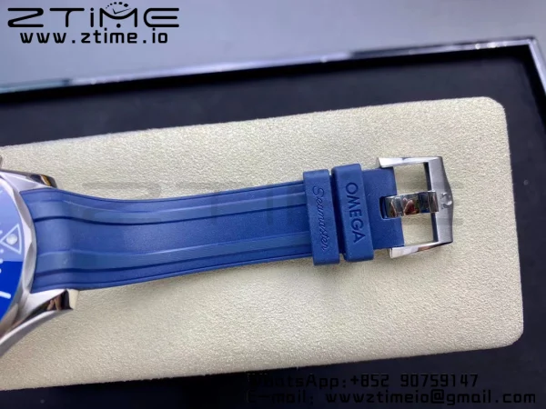 OMEGA Seamaster Diver 300M VSF 1:1 Best Edition Blue Ceramic Blue Dial on Blue Rubber Strap A8800 V2 - Super Clone Watch | 1:1 Best Version