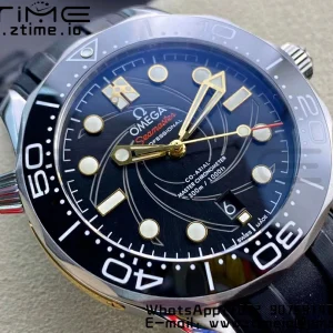 OMEGA Seamaster Diver 300M 007 James Bond VSF 1:1 Best Edition On Black Rubber Strap A8800 - Super Clone Watch | 1:1 Best Version
