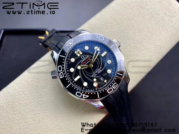 OMEGA Seamaster Diver 300M 007 James Bond VSF 1:1 Best Edition On Black Rubber Strap A8800 - Super Clone Watch | 1:1 Best Version