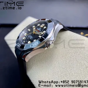 OMEGA Seamaster Diver 300M 007 James Bond VSF 1:1 Best Edition On Black Rubber Strap A8800 - Super Clone Watch | 1:1 Best Version