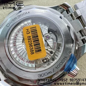 オメガ シーマスター ダイバー 300M SS VSF 1:1 ベストエディション ブラックベゼル ホワイトダイアル SSブレスレット A8800 - スーパークローンウォッチ｜1:1 ベストバージョン