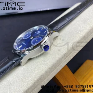 IWC Portuguese Real PR IW500710 ZF 1:1 Best Edition Cadran albastru pe curea din piele neagră A52010 V5 - Super Clone Watch | 1:1 Best Version