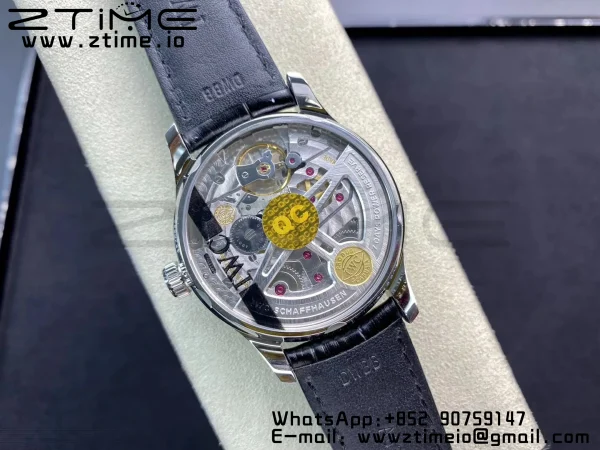 IWC Πορτογαλική Real PR IW500107 ZF 1:1 Best Edition Μαύρο καντράν σε μαύρο δερμάτινο λουράκι A52010 V5 - Super Clone Watch | 1:1 Best Version