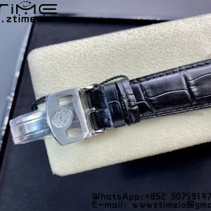 IWC Πορτογαλική Real PR IW500107 ZF 1:1 Best Edition Μαύρο καντράν σε μαύρο δερμάτινο λουράκι A52010 V5 - Super Clone Watch | 1:1 Best Version