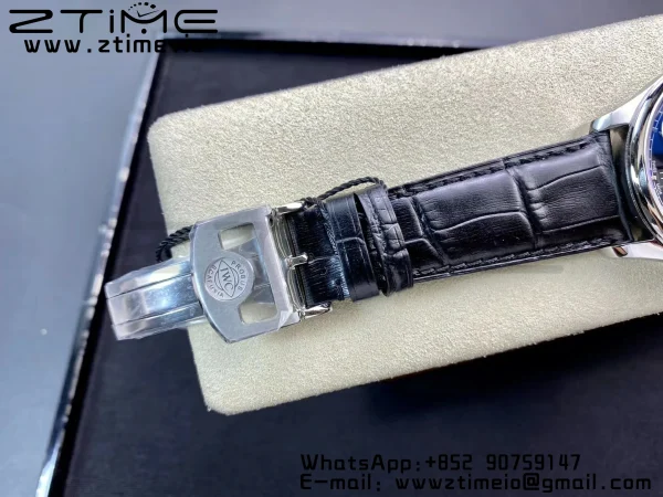 IWC Πορτογαλική Real PR IW500107 ZF 1:1 Best Edition Μαύρο καντράν σε μαύρο δερμάτινο λουράκι A52010 V5 - Super Clone Watch | 1:1 Best Version