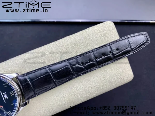 IWC Πορτογαλική Real PR IW500107 ZF 1:1 Best Edition Μαύρο καντράν σε μαύρο δερμάτινο λουράκι A52010 V5 - Super Clone Watch | 1:1 Best Version