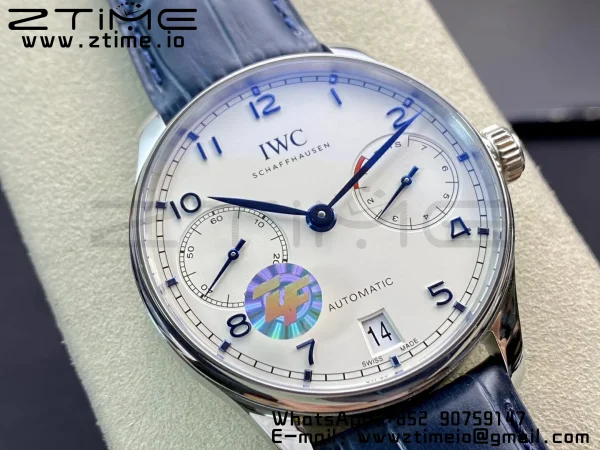 IWC ポルトギーゼ・リアルPR IW500107 ZF 1:1ベスト・エディション ホワイトダイアル ブルーレザーストラップ A52010 V5 - スーパークローン時計｜1:1ベスト・バージョン