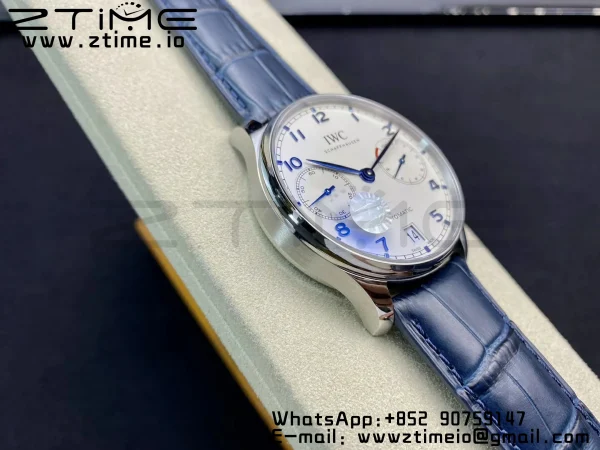 IWC ポルトギーゼ・リアルPR IW500107 ZF 1:1ベスト・エディション ホワイトダイアル ブルーレザーストラップ A52010 V5 - スーパークローン時計｜1:1ベスト・バージョン
