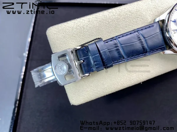 IWC ポルトギーゼ・リアルPR IW500107 ZF 1:1ベスト・エディション ホワイトダイアル ブルーレザーストラップ A52010 V5 - スーパークローン時計｜1:1ベスト・バージョン