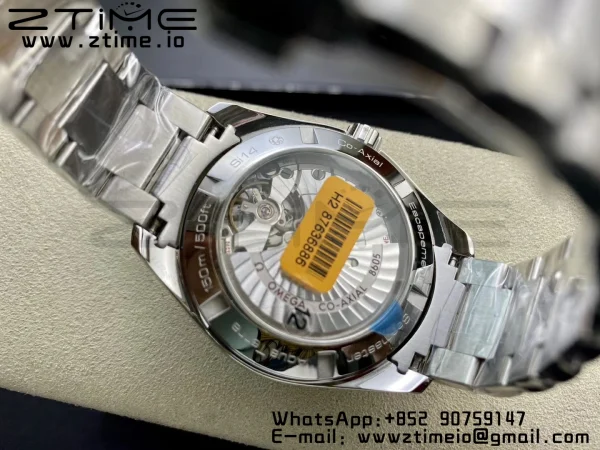 OMEGA Aqua Terra 150M 43.5mm GMT SS VSF 1:1 Best Edition Μαύρο ψηφιακό καντράν με υφή σε βραχιόλι SS A8605 Super Clone V2 - Super Clone Watch | 1:1 Best Version