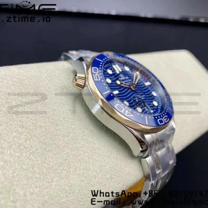 OMEGA 2018 Seamaster Diver 300M SS/RG VSF 1:1 Best Edition RG Bezel Blue Dial on SS/RG Bracelet A8800 - Super Clone Watch | 1:1 Best Version