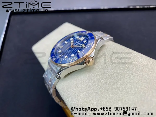 OMEGA 2018 Seamaster Diver 300M SS/RG VSF 1:1 Best Edition RG Bezel Blue Dial on SS/RG Bracelet A8800 - Super Clone Watch | 1:1 Best Version