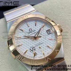 OMEGA Constellation 38mm SS/YG VSF 1:1 Best Edition White Textured Dial on SS/YG Bracelet A8500 Super Clone - Super Clone Watch | 1:1 Best Version