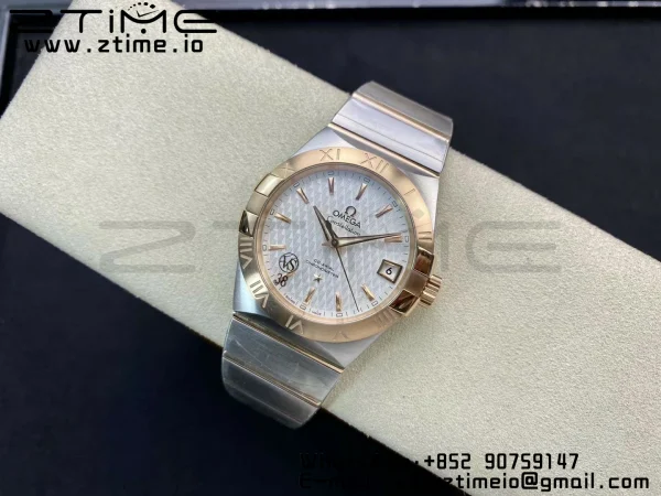 OMEGA Constellation 38mm SS/YG VSF 1:1 Best Edition White Textured Dial on SS/YG Bracelet A8500 Super Clone - Super Clone Watch | 1:1 Best Version