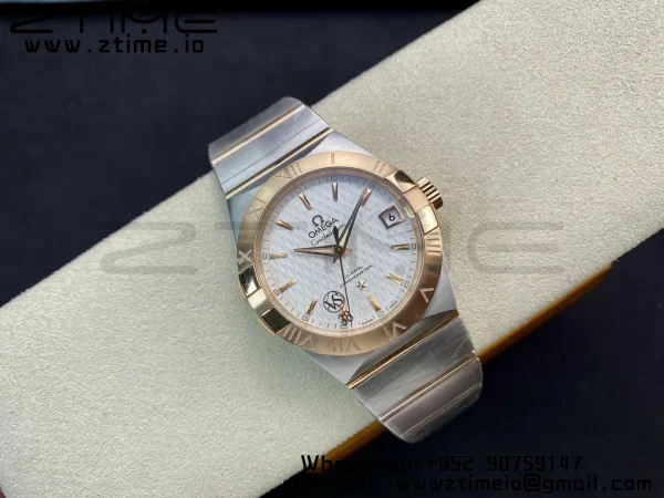 OMEGA Constellation 38mm SS/YG VSF 1:1 Best Edition White Textured Dial on SS/YG Bracelet A8500 Super Clone - Super Clone Watch | 1:1 Best Version