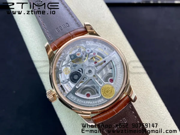 IWC Portuguese Real PR RG IW500702 ZF 1:1 Best Edition Gray Dial on Brown Leather Strap A52010 V5 - Super Clone Watch | 1:1 Best Version