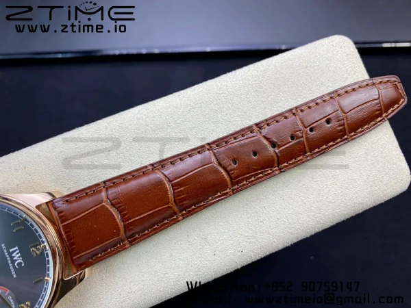 IWC Portuguese Real PR RG IW500702 ZF 1:1 Best Edition Gray Dial on Brown Leather Strap A52010 V5 - Super Clone Watch | 1:1 Best Version