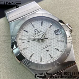 OMEGA Constellation 38mm SS VSF 1:1 Best Edition White Textured Dial on SS Bracelet A8500 Super Clone - Super Clone Watch | 1:1 Best Version