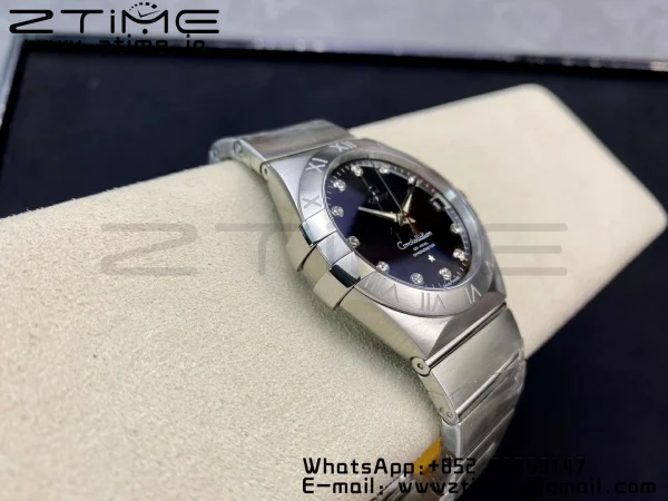 オメガ コンステレーション 38mm SS VSF 1:1 ベスト版 ブラックダイアル ダイヤモンドマーカー SSブレスレット A8500 スーパークローン - スーパークローン時計 | 1:1 ベスト版