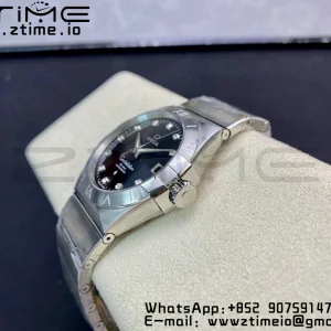 オメガ コンステレーション 38mm SS VSF 1:1 ベスト版 ブラックダイアル ダイヤモンドマーカー SSブレスレット A8500 スーパークローン - スーパークローン時計 | 1:1 ベスト版