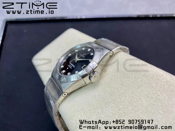 オメガ コンステレーション 38mm SS VSF 1:1 ベスト版 ブラックダイアル ダイヤモンドマーカー SSブレスレット A8500 スーパークローン - スーパークローン時計 | 1:1 ベスト版