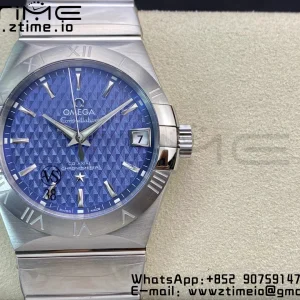 OMEGA Constellation 38mm SS VSF 1:1 Best Edition Blue Textured Dial on SS Bracelet A8500 Super Clone - Super Clone Watch | 1:1 Best Version