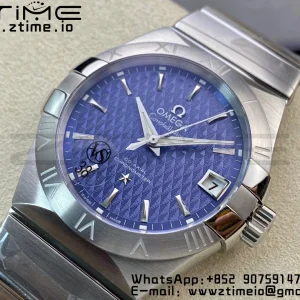 OMEGA Constellation 38mm SS VSF 1:1 Best Edition Blue Textured Dial on SS Bracelet A8500 Super Clone - Super Clone Watch | 1:1 Best Version