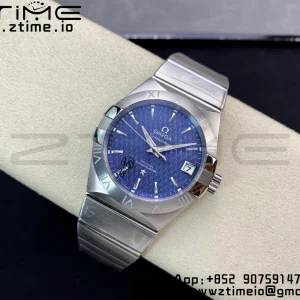 OMEGA Constellation 38mm SS VSF 1:1 Best Edition Blue Textured Dial on SS Bracelet A8500 Super Clone - Super Clone Watch | 1:1 Best Version