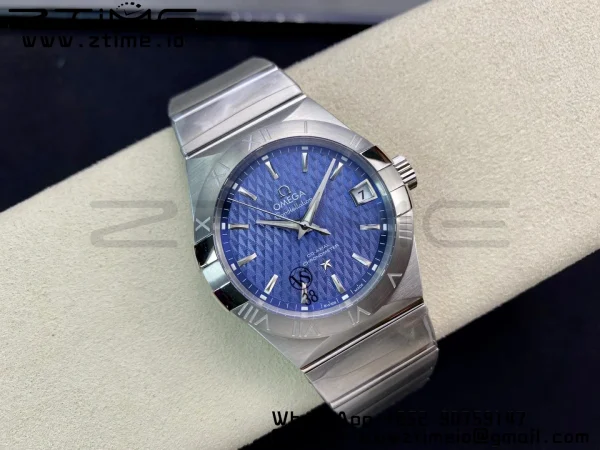 OMEGA Constellation 38mm SS VSF 1:1 Best Edition Blue Textured Dial on SS Bracelet A8500 Super Clone - Super Clone Watch | 1:1 Best Version