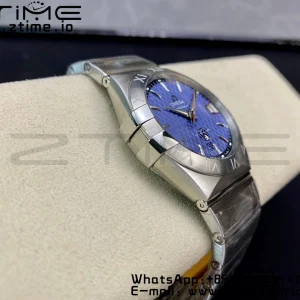 OMEGA Constellation 38mm SS VSF 1:1 Best Edition Blue Textured Dial on SS Bracelet A8500 Super Clone - Super Clone Watch | 1:1 Best Version