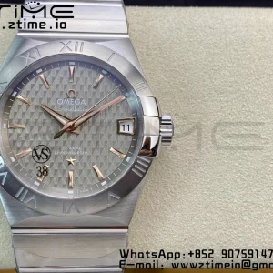 OMEGA Constellation 38mm SS/RG VSF 1:1 Best Edition Gray Textured Dial on SS Bracelet A8500 Super Clone - Super Clone Watch | 1:1 Best Version