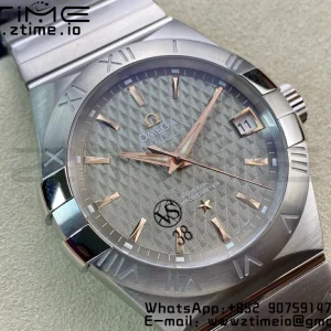 OMEGA Constellation 38mm SS/RG VSF 1:1 Best Edition Gray Textured Dial on SS Bracelet A8500 Super Clone - Super Clone Watch | 1:1 Best Version