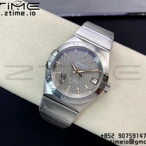 OMEGA Constellation 38mm SS/RG VSF 1:1 Best Edition Gray Textured Dial on SS Bracelet A8500 Super Clone - Super Clone Watch | 1:1 Best Version