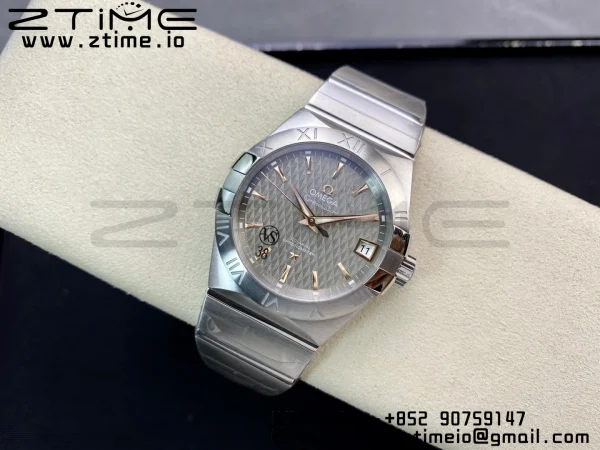 OMEGA Constellation 38mm SS/RG VSF 1:1 Best Edition Gray Textured Dial on SS Bracelet A8500 Super Clone - Super Clone Watch | 1:1 Best Version