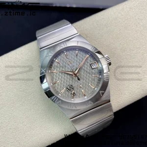 OMEGA Constellation 38mm SS/RG VSF 1:1 Best Edition Gray Textured Dial on SS Bracelet A8500 Super Clone - Super Clone Watch | 1:1 Best Version