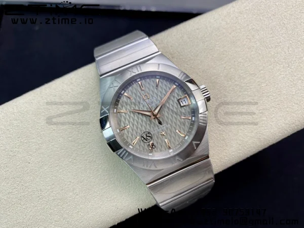 OMEGA Constellation 38mm SS/RG VSF 1:1 Best Edition Gray Textured Dial on SS Bracelet A8500 Super Clone - Super Clone Watch | 1:1 Best Version