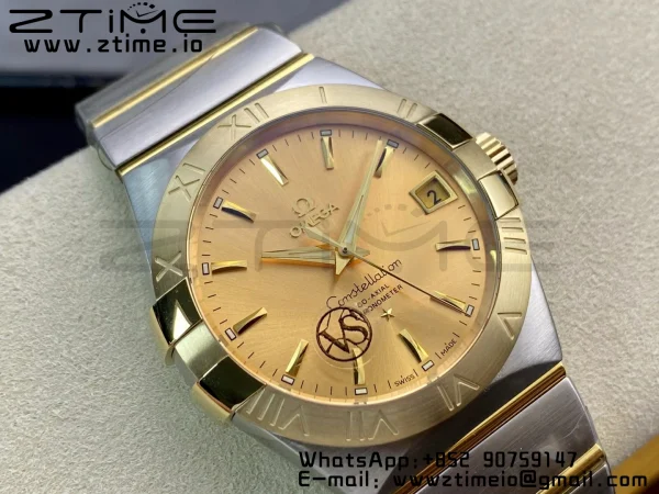 OMEGA Constellation 38mm SS/YG VSF 1:1 Best Edition Yellow Gold Dial on SS/YG Bracelet A8500 Super Clone - Super Clone Watch | 1:1 Best Version