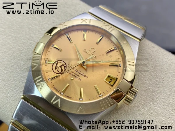 OMEGA Constellation 38mm SS/YG VSF 1:1 Best Edition Yellow Gold Dial on SS/YG Bracelet A8500 Super Clone - Super Clone Watch | 1:1 Best Version