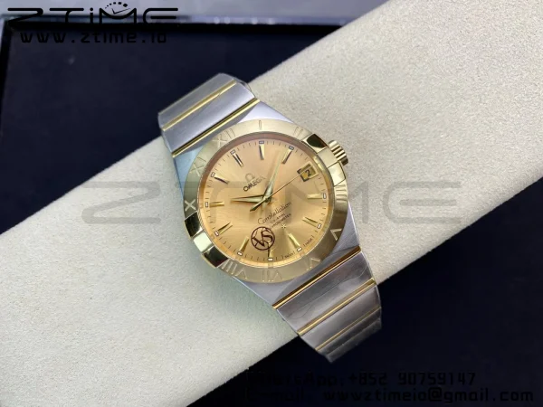 OMEGA Constellation 38mm SS/YG VSF 1:1 Best Edition Yellow Gold Dial on SS/YG Bracelet A8500 Super Clone - Super Clone Watch | 1:1 Best Version