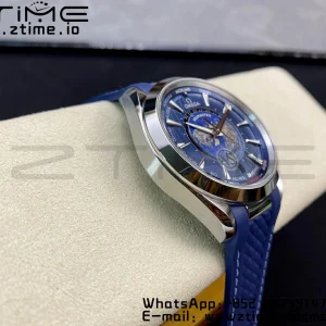 OMEGA OMEGA Aqua Terra Worldtimer VSF 1:1 Best Edition Blue Dial on Blue Rubber Strap A8938 Super Clone - Super Clone Watch | 1:1 Best Version