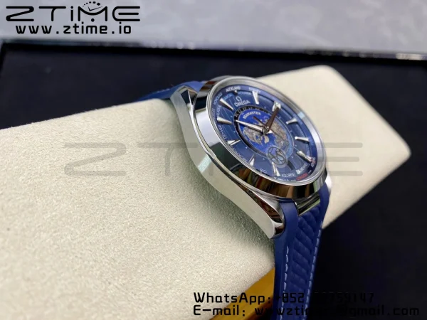 OMEGA OMEGA Aqua Terra Worldtimer VSF 1:1 Best Edition Blue Dial on Blue Rubber Strap A8938 Super Clone - Super Clone Watch | 1:1 Best Version