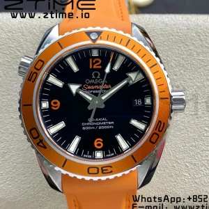 OMEGA Planet Ocean Professional Orange Bezel 42mm 1:1 VSF Best Edition on Orange Rubber Strap A8500 Super Clone - Super Clone Watch | 1:1 Best Version