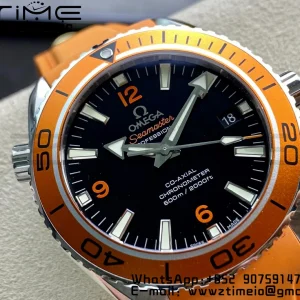 OMEGA Planet Ocean Professional Orange Kehys 42mm 1:1 VSF Best Edition oranssi kumihihna A8500 Super Clone - Super Clone Watch | 1:1 paras versio