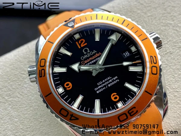 OMEGA Planet Ocean Professional Orange Kehys 42mm 1:1 VSF Best Edition oranssi kumihihna A8500 Super Clone - Super Clone Watch | 1:1 paras versio