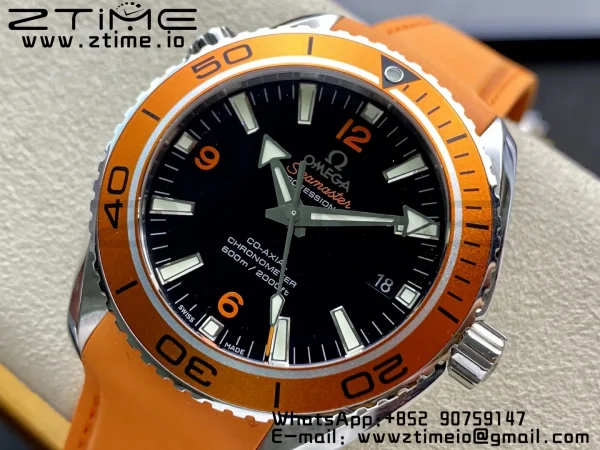 OMEGA Planet Ocean Professional Orange Kehys 42mm 1:1 VSF Best Edition oranssi kumihihna A8500 Super Clone - Super Clone Watch | 1:1 paras versio