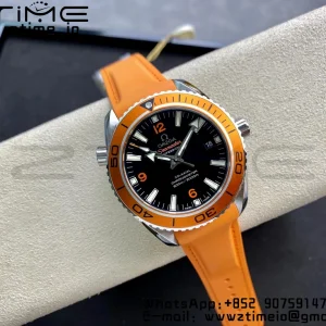 OMEGA Planet Ocean Professional Orange Kehys 42mm 1:1 VSF Best Edition oranssi kumihihna A8500 Super Clone - Super Clone Watch | 1:1 paras versio