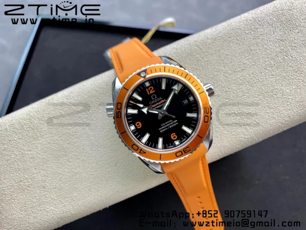OMEGA Planet Ocean Professional Orange Kehys 42mm 1:1 VSF Best Edition oranssi kumihihna A8500 Super Clone - Super Clone Watch | 1:1 paras versio